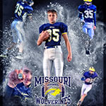 2022 Missouri Wolverines Award Winner #35 Weston Walters - 5 Year Alumni for the Missouri Wolverines Youth Football Club in Kansas City Missouri