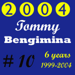 2004 Missouri Wolverines Award Winner #10 Tommy Bengimina - 6 Year Alumni for the Missouri Wolverines Youth Football Club in Kansas City Missouri