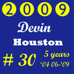 2009 Missouri Wolverines Award Winner #30 Devin Houston - 5 Year Alumni for the Missouri Wolverines Youth Football Club in Kansas City Missouri