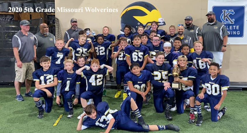 2020 5th Grade Missouri Wolverines Youth Football Team