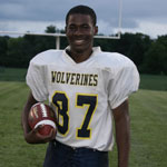 2009 Missouri Wolverines All-Time Team Honoree #87 Aaron Mends - 2 Year Alumni with the Missouri Wolverines Youth Football Club in Kansas City Missouri