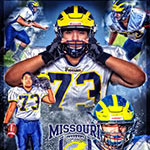 2018 Missouri Wolverines All-Time Team Honoree #73 Elias Contreras - 5 Year Alumni with the Missouri Wolverines Youth Football Club in Kansas City Missouri