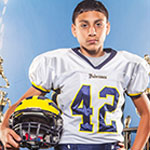 Class of 2023 of Oak Park High School Johnny Diaz former player for the Missouri Wolverines Youth Football in Kansas City Missouri