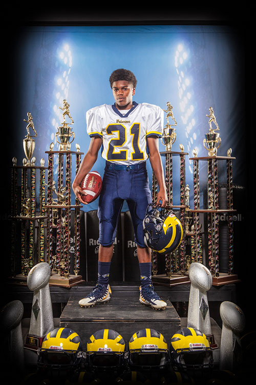 Class of 2023 of Raytown High School Jaden Reed former player for the Missouri Wolverines Youth Football Club in Kansas City Missouri