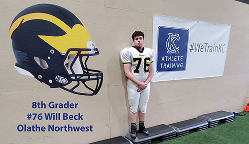 Class of 2025 of Olathe Northwest High School Will Beck former player for the Missouri Wolverines Youth Football Club in Kansas City Missouri
