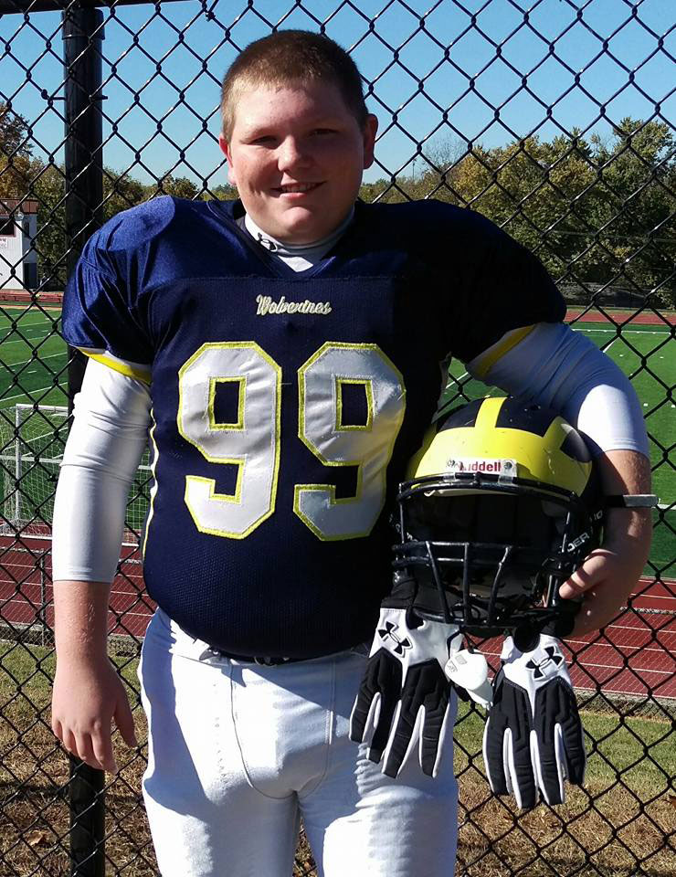 Class of 2021 of Liberty North High School Will Angel former player for the Missouri Wolverines Youth Football Club in Kansas City Missouri