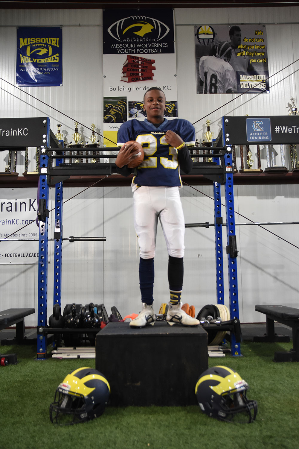 Class of 2027 of William Chrisman High School Favian Torres former player for the Missouri Wolverines Youth Football Club in Kansas City Missouri