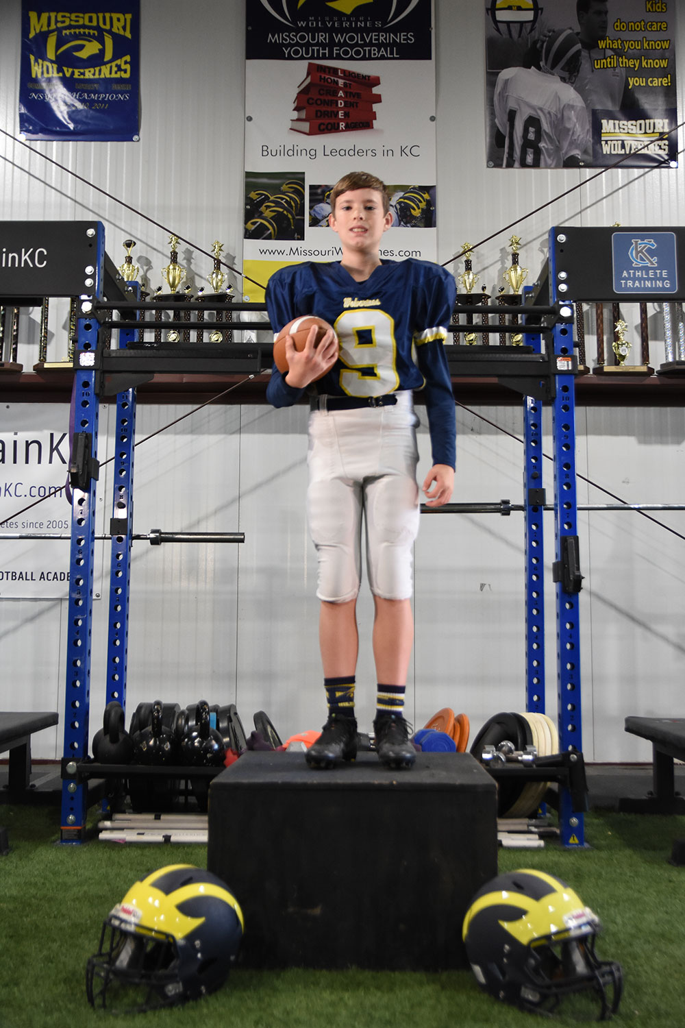 Class of 2027 of Park Hill South High School Ben Sanderson former player for the Missouri Wolverines Youth Football Club in Kansas City Missouri