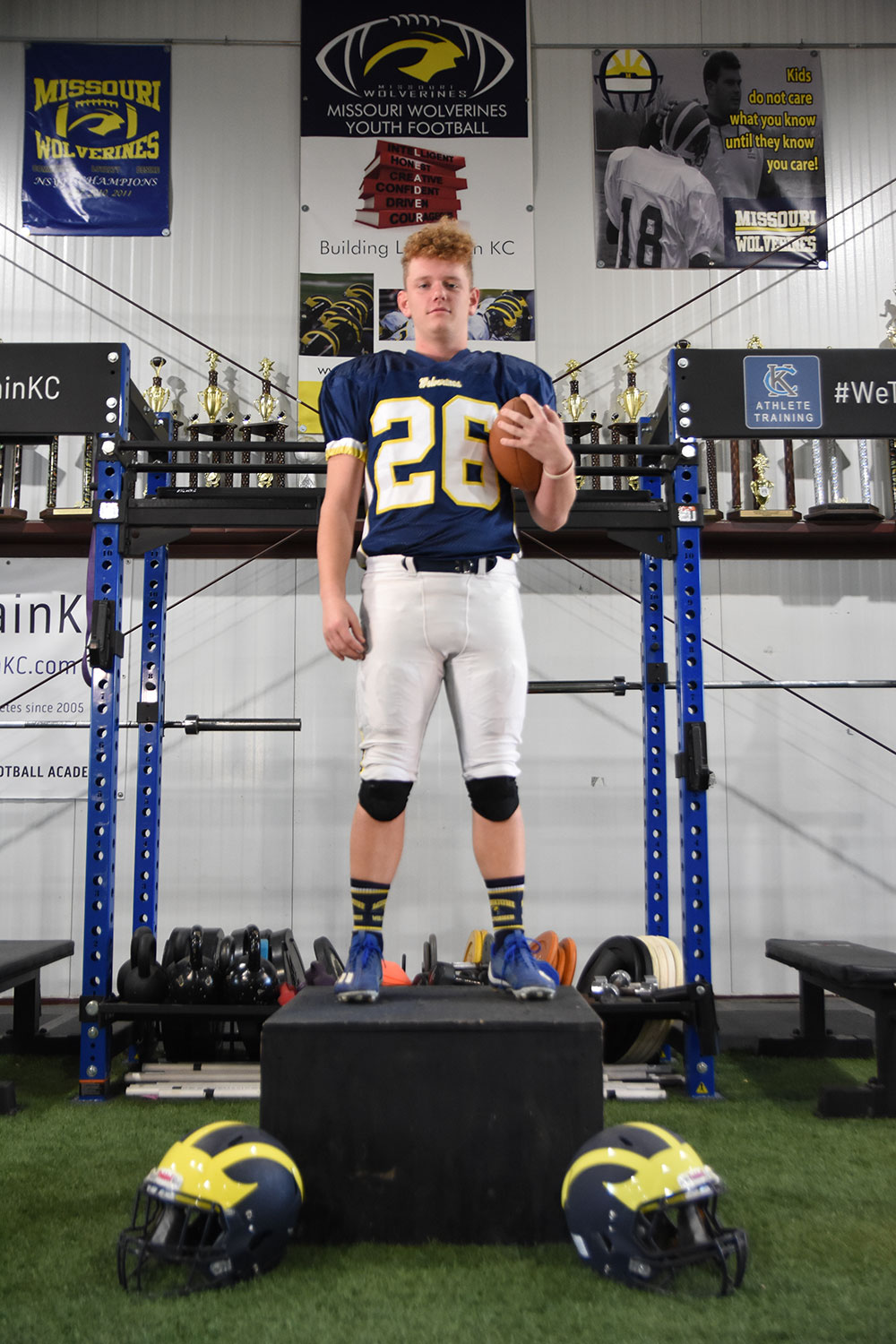 Class of 2027 of Rockhurst High School Chase Quinn former player for the Missouri Wolverines Youth Football Club in Kansas City Missouri