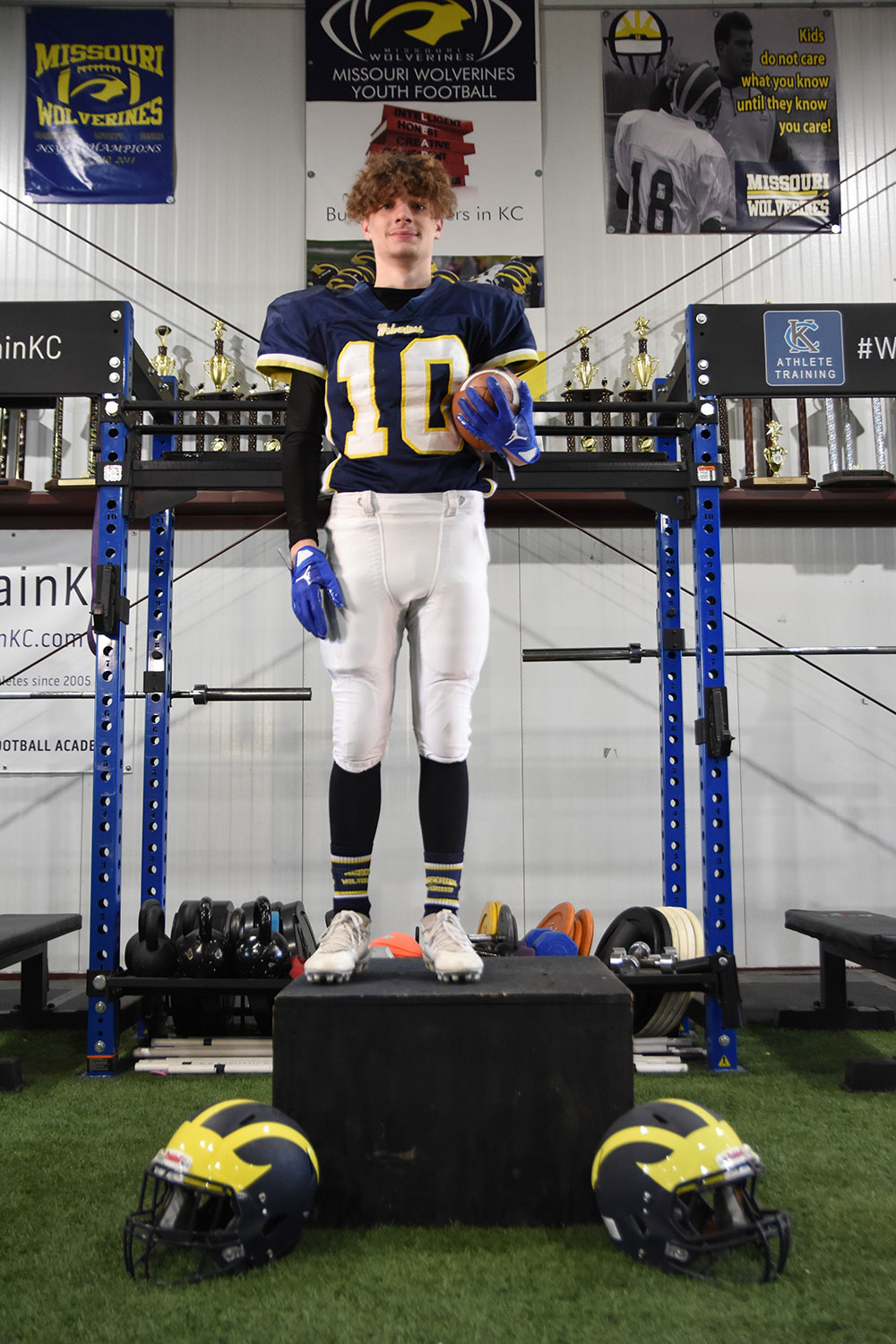 Class of 2027 of Grain Valley High School Nickles Dizmang former player for the Missouri Wolverines Youth Football Club in Kansas City Missouri