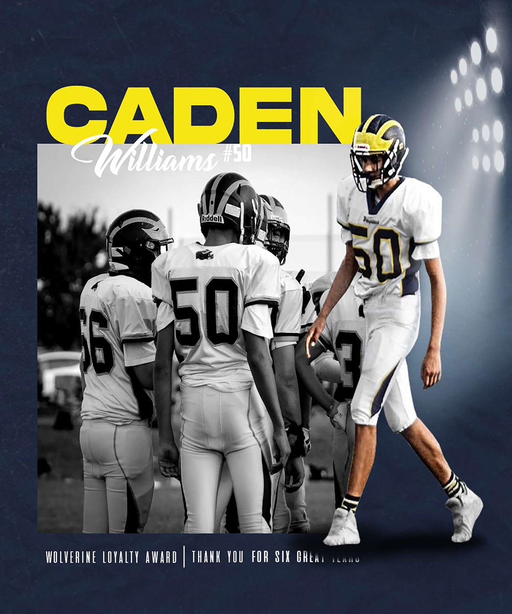 Class of 2028 of Park Hill South High School Caden Williams former player for the Missouri Wolverines Youth Football Club in Kansas City Missouri