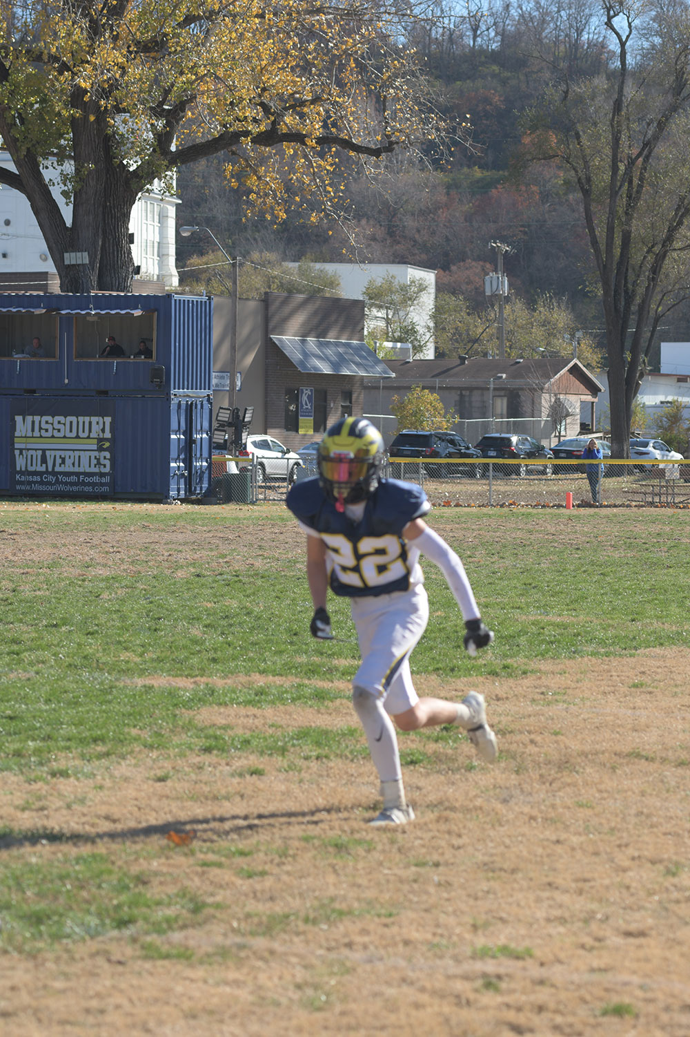 Class of 2028 of Liberty High School Hudson Hellbock-Taylor former player for the Missouri Wolverines Youth Football Club in Kansas City Missouri