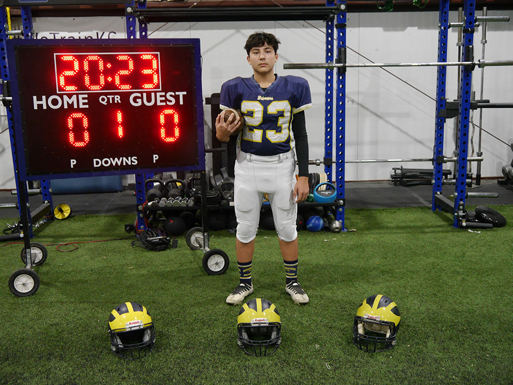 Class of 2028 of Park Hill South High School Kai Harmon former player for the Missouri Wolverines Youth Football Club in Kansas City Missouri