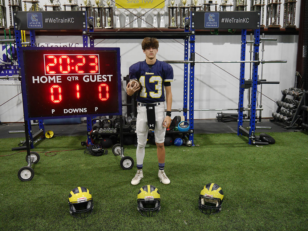 Class of 2028 of Platte County High School Paxton Bennett former player for the Missouri Wolverines Youth Football Club in Kansas City Missouri