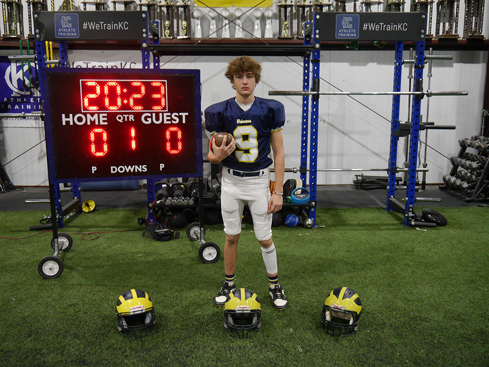 Class of 2028 of Platte County High School Paydon Bennett former player for the Missouri Wolverines Youth Football Club in Kansas City Missouri