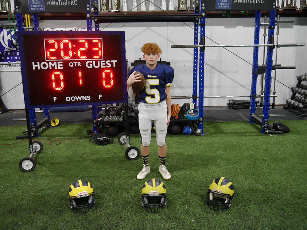 Class of 2028 of Grain Valley High School Jackson Cypert former player for the Missouri Wolverines Youth Football Club in Kansas City Missouri