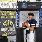 Class of 2029 of Rockhurst High School Lucca Abreu former player for the Missouri Wolverines Youth Football in Kansas City Missouri