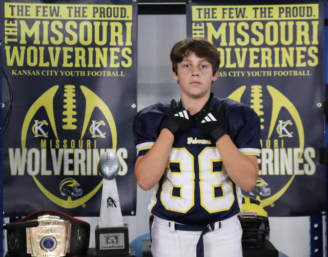 Class of 2029 of Liberty North High School Frankie Chorbak former player for the Missouri Wolverines Youth Football Club in Kansas City Missouri