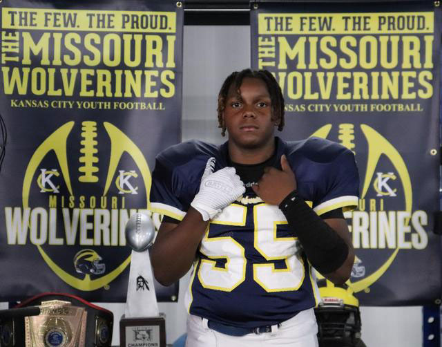 Class of 2029 of Shawnee Mission Northwest High School Brent Couch Jr former player for the Missouri Wolverines Youth Football Club in Kansas City Missouri