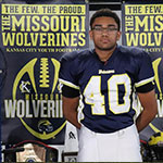 Class of 2029 of Platte County High School Elijah Lewis former player for the Missouri Wolverines Youth Football in Kansas City Missouri
