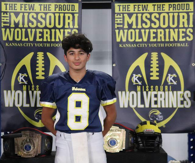 Class of 2029 of North Kansas City High School Abu Safi former player for the Missouri Wolverines Youth Football Club in Kansas City Missouri
