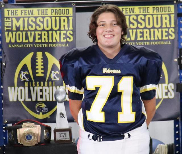 Class of 2029 of Park Hill South High School Mac Wilch former player for the Missouri Wolverines Youth Football Club in Kansas City Missouri