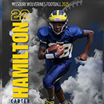 Class of 2030 of Park Hill High School Carter Hamilton former player for the Missouri Wolverines Youth Football in Kansas City Missouri