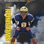 Class of 2030 of Leavenworth High School Xzavier Swearingin former player for the Missouri Wolverines Youth Football in Kansas City Missouri