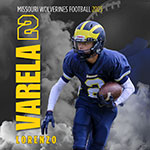 Class of 2030 of Rockhurst High School Lorenzo Varela former player for the Missouri Wolverines Youth Football in Kansas City Missouri