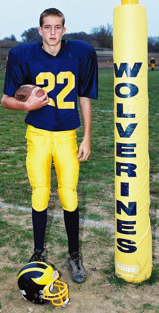 Class of 2006 of All-Time Football Team Jimmy Flanders former player for the Missouri Wolverines Youth Football Club in Kansas City Missouri