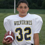 2010 Missouri Wolverines All-Time Team Honoree #32 Sal Silvio - 7 Year Alumni with the Missouri Wolverines Youth Football Club in Kansas City Missouri