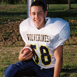 2003 Missouri Wolverines All-Time Team Honoree #58 Justin Poncy - 2 Year Alumni with the Missouri Wolverines Youth Football Club in Kansas City Missouri
