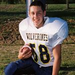 Class of 2008 of All-Time Football Team Justin Poncy former player for the Missouri Wolverines Youth Football Club in Kansas City Missouri