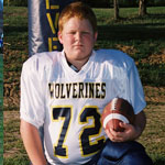 Class of 2008 of Liberty High School Logan Hayes former player for the Missouri Wolverines Youth Football in Kansas City Missouri
