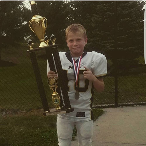 Class of 2023 of Staley High School Cooper Barnett former player for the Missouri Wolverines Youth Football Club in Kansas City Missouri