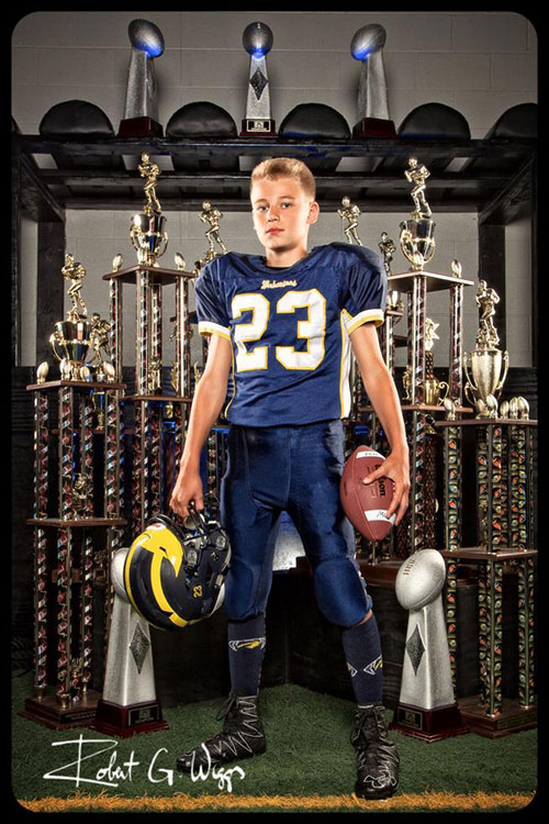 Class of 2023 of Liberty North High School Trevor Thorn former player for the Missouri Wolverines Youth Football Club in Kansas City Missouri