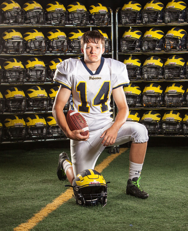 Class of 2020 of All-Time Football Team Blake Karman former player for the Missouri Wolverines Youth Football Club in Kansas City Missouri