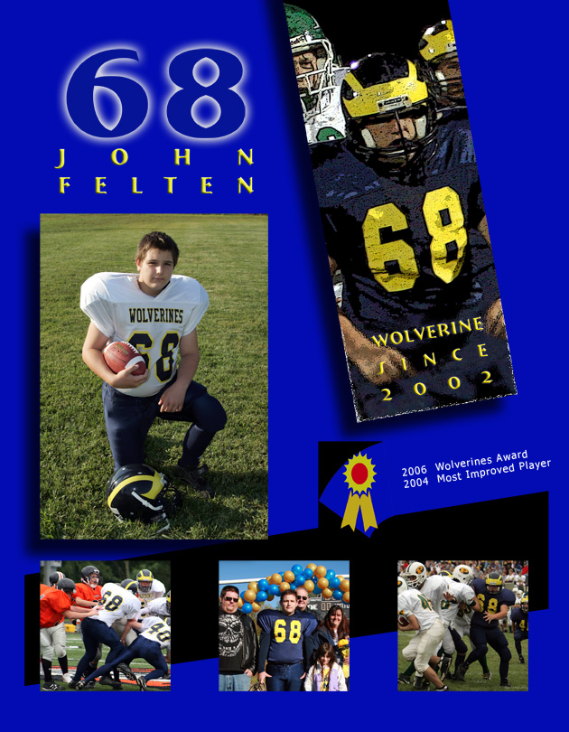  Felten Missouri Wolverines Loyalty Award Winner for participating 5 with the Missouri Wolverines Youth Football Club in Kansas City Missouri