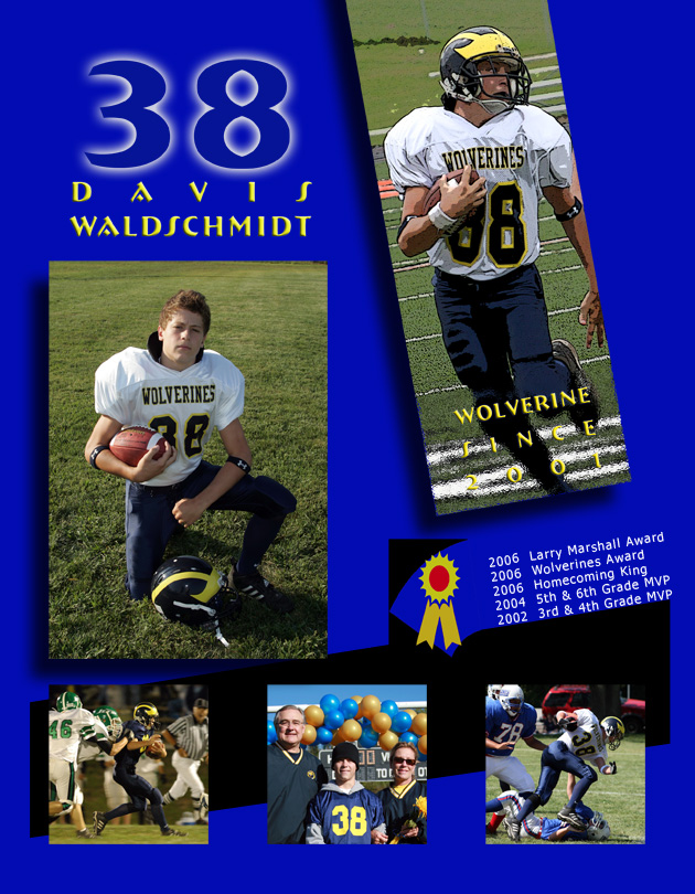  Waldschmidt Missouri Wolverines Loyalty Award Winner for participating 6 with the Missouri Wolverines Youth Football Club in Kansas City Missouri