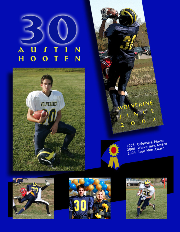  Hooten Missouri Wolverines Loyalty Award Winner for participating 5 with the Missouri Wolverines Youth Football Club in Kansas City Missouri