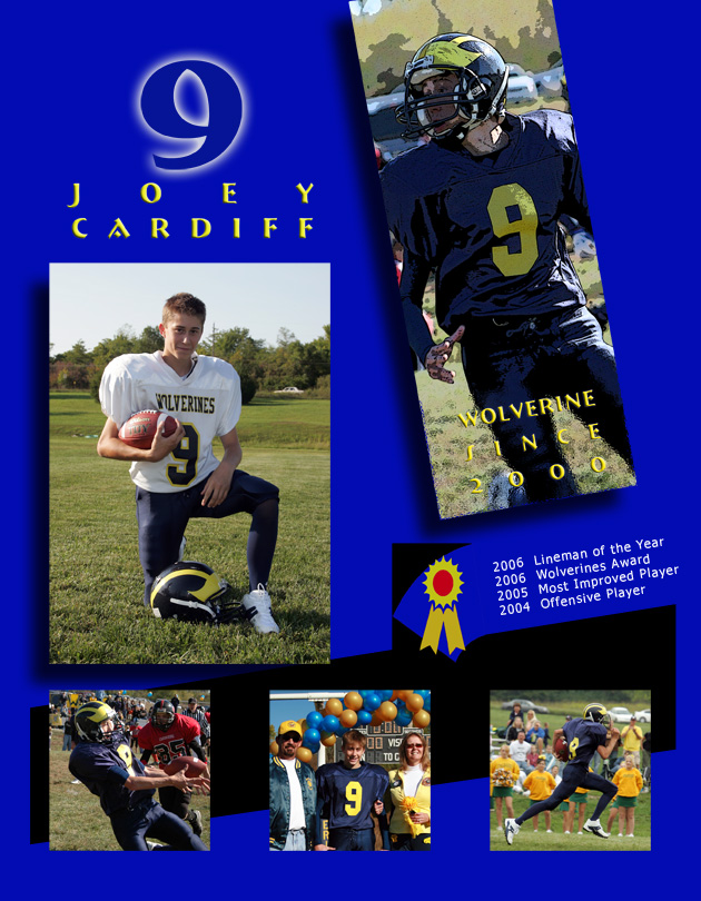 Cardiff Missouri Wolverines Loyalty Award Winner for participating 7 with the Missouri Wolverines Youth Football Club in Kansas City Missouri
