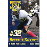 2012 Missouri Wolverines Award Winner #32 Brennon Gifford - 6 Year Alumni for the Missouri Wolverines Youth Football Club in Kansas City Missouri