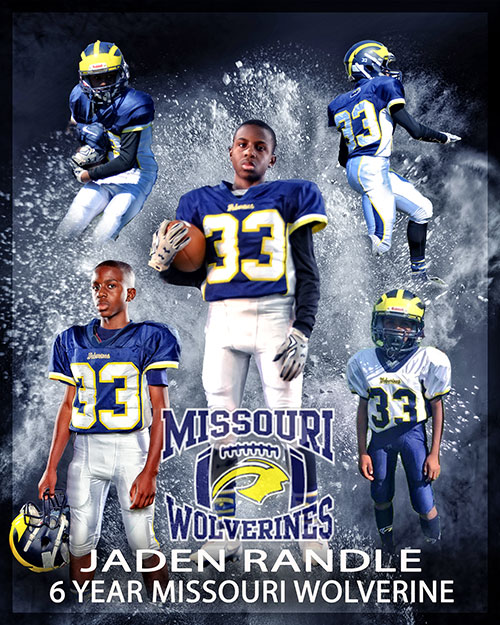  Randle Missouri Wolverines Loyalty Award Winner for participating 6 with the Missouri Wolverines Youth Football Club in Kansas City Missouri