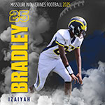 2025 Missouri Wolverines Award Winner #25 Izaiyah Bradley - 5 Year Alumni for the Missouri Wolverines Youth Football Club in Kansas City Missouri