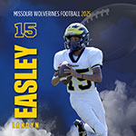 2025 Missouri Wolverines Award Winner #15 Landyn Easley - 5 Year Alumni for the Missouri Wolverines Youth Football Club in Kansas City Missouri