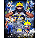 2019 Missouri Wolverines Award Winner #73 Elias Contreras - 5 Year Alumni for the Missouri Wolverines Youth Football Club in Kansas City Missouri