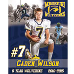 2015 Missouri Wolverines Award Winner #7 Caden Wilson - 6 Year Alumni for the Missouri Wolverines Youth Football Club in Kansas City Missouri