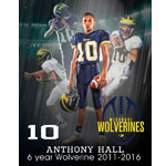 2016 Missouri Wolverines Award Winner #10 Anthony Hall - 6 Year Alumni for the Missouri Wolverines Youth Football Club in Kansas City Missouri