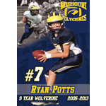 2013 Missouri Wolverines Award Winner #7 Ryan Potts - 9 Year Alumni for the Missouri Wolverines Youth Football Club in Kansas City Missouri