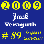 2009 Missouri Wolverines Award Winner #89 Jack Veraguth - 6 Year Alumni for the Missouri Wolverines Youth Football Club in Kansas City Missouri